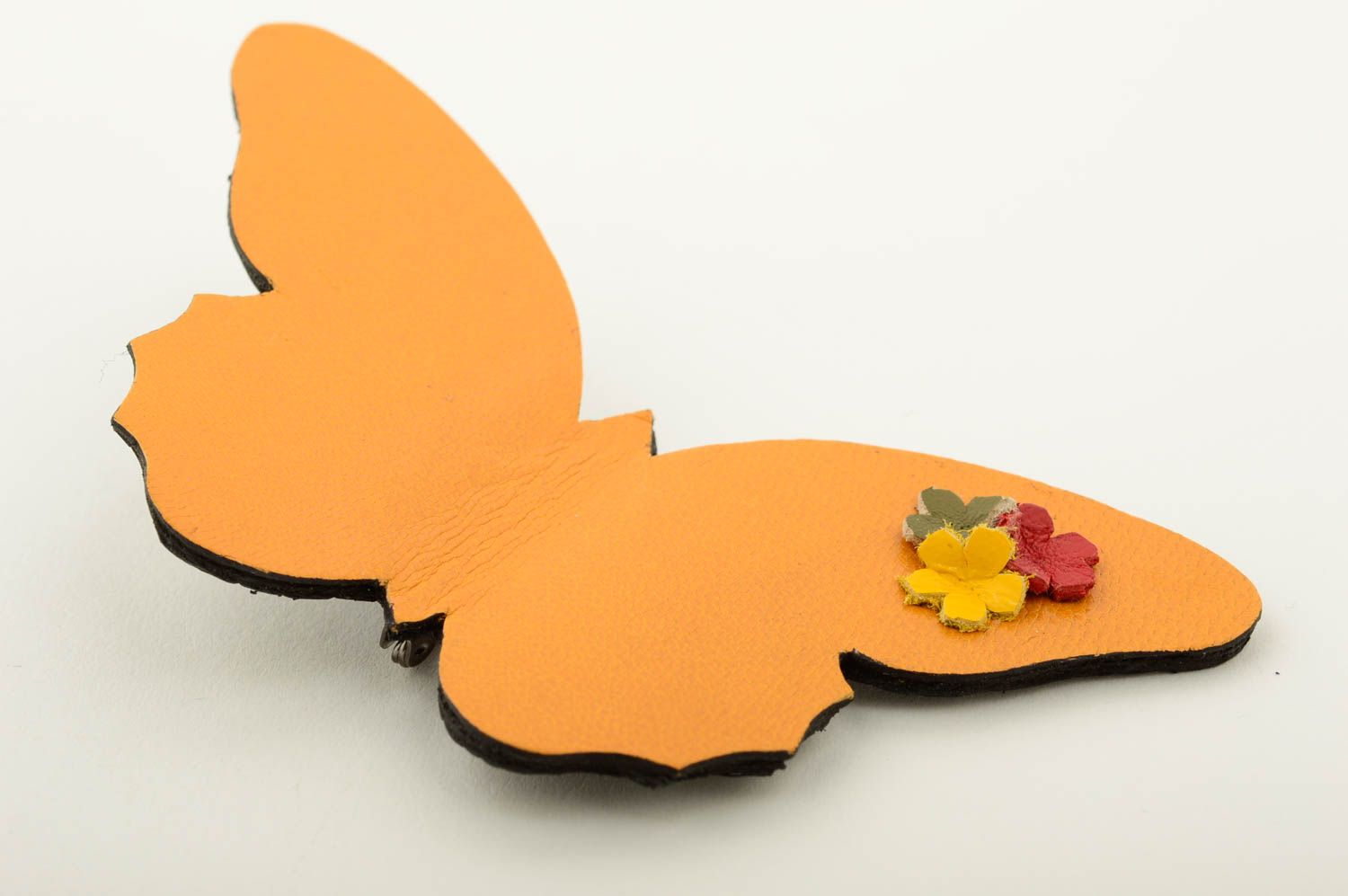 Handgemachter Schmuck Schmetterling Brosche Schmuck aus Leder Geschenk für Frau foto 3