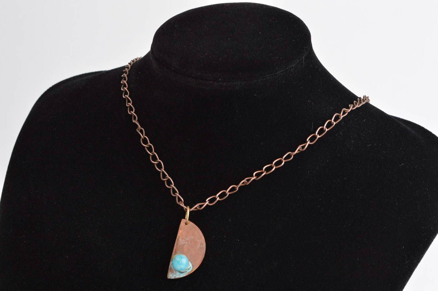 Handmade jewelry copper jewelry female pendant neck accessory gift for women photo 1