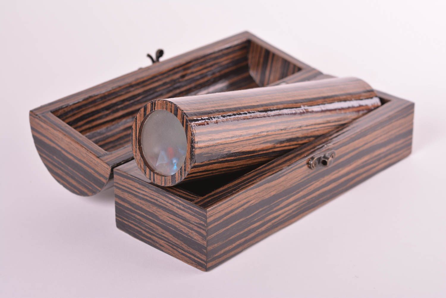 Caleidoscopio artesanal de madera de cebrano juego infantil jugute educativo foto 2