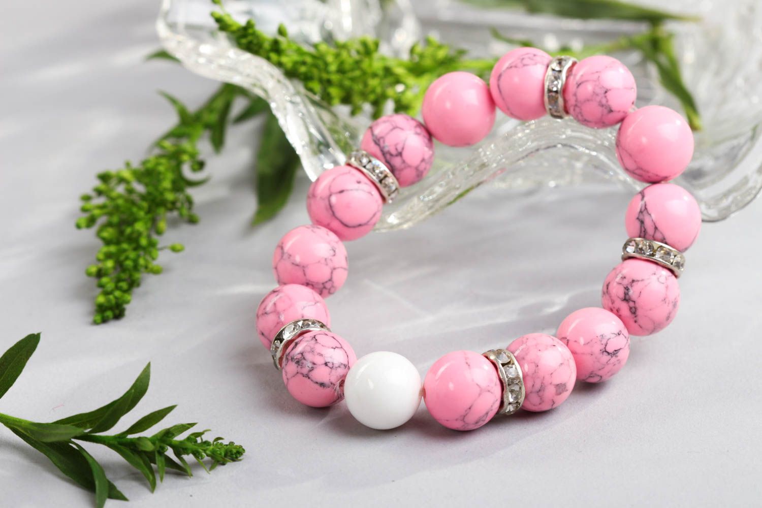 Agate jewelry handmade bracelet with natural stones fashion woven bracelet photo 1