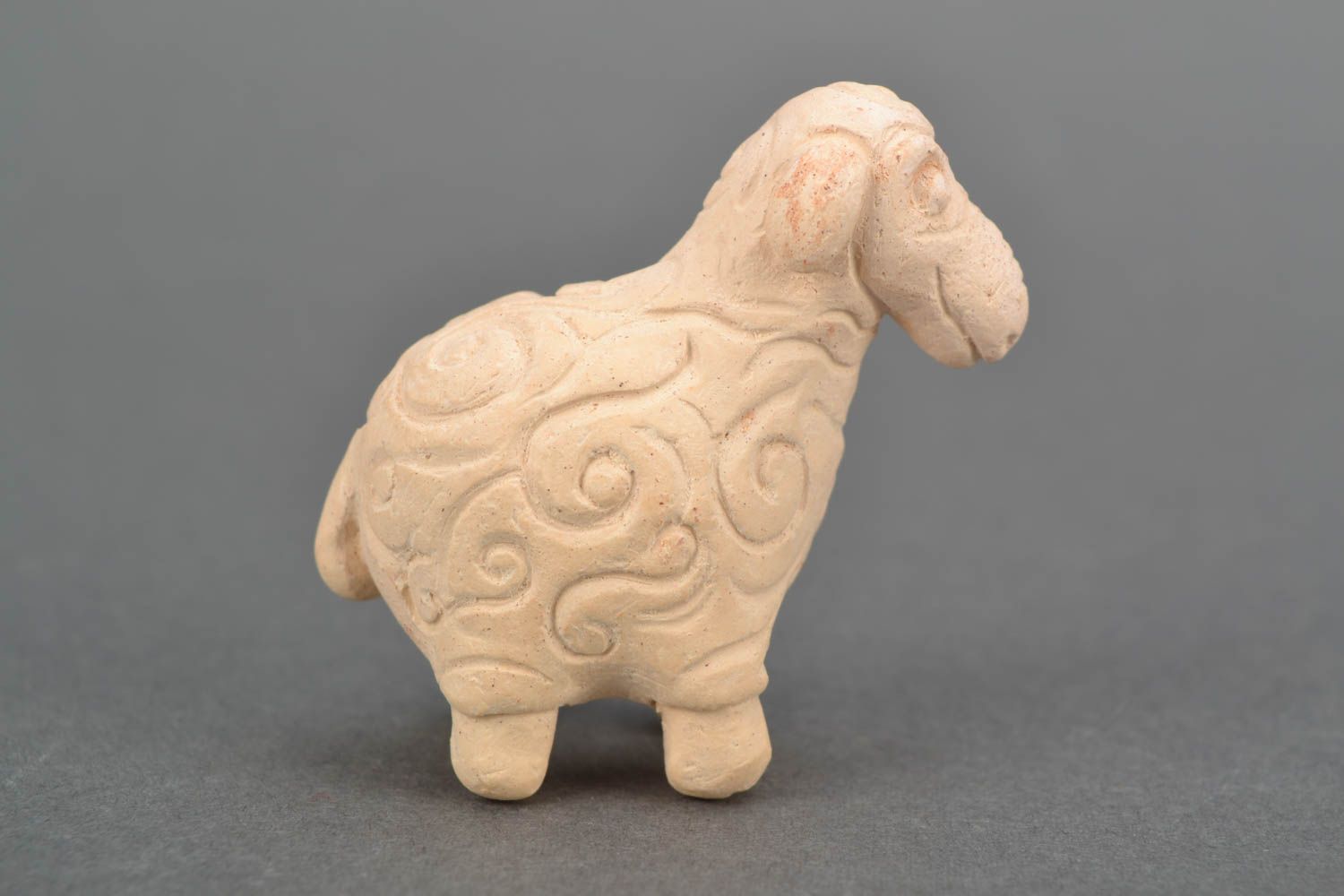 Figurine céramique faite main Mouton photo 3