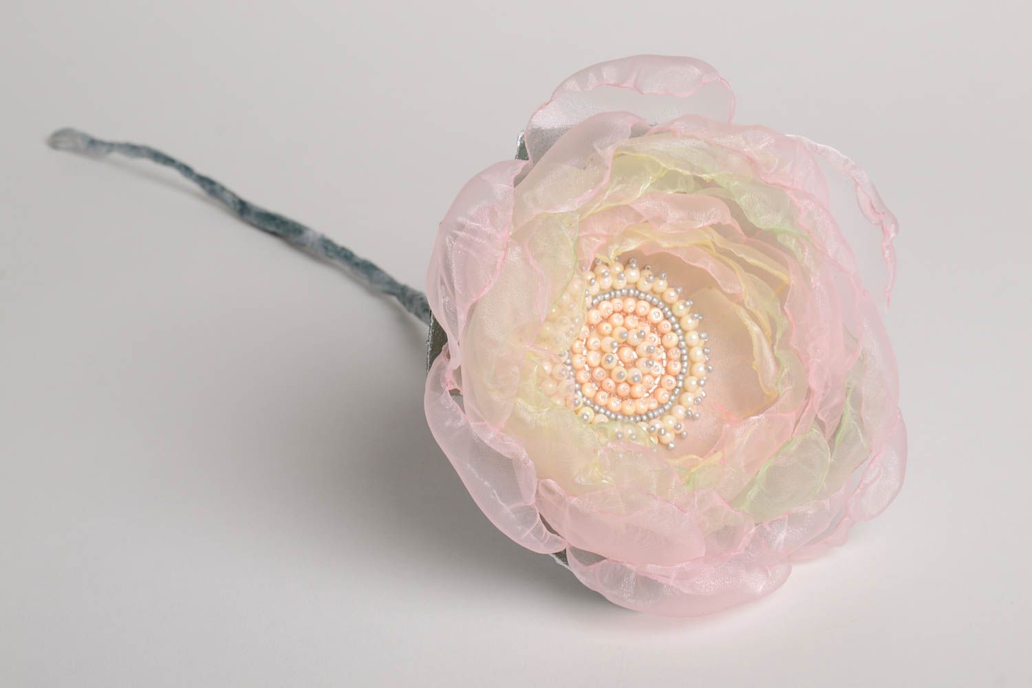 Fleur décoration fait main Fleur artificielle Objet de déco en textile photo 3