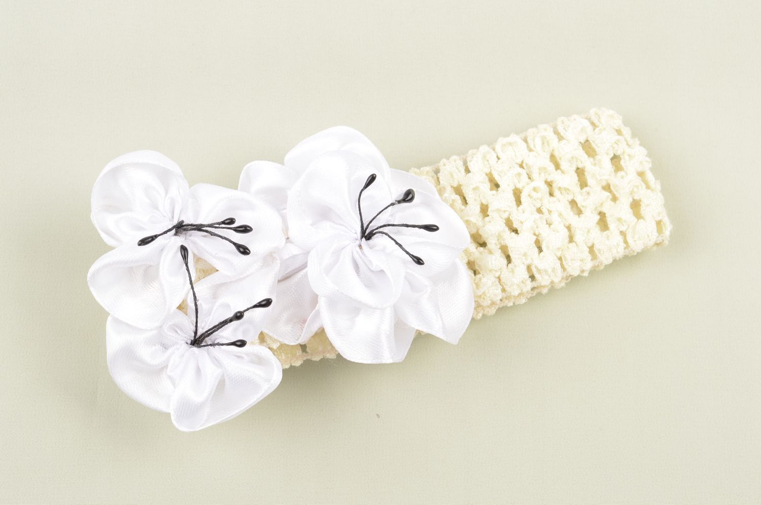 Schönes Mädchen Haarband handmade Accessoire für Kinder Haarband mit Blumen foto 1