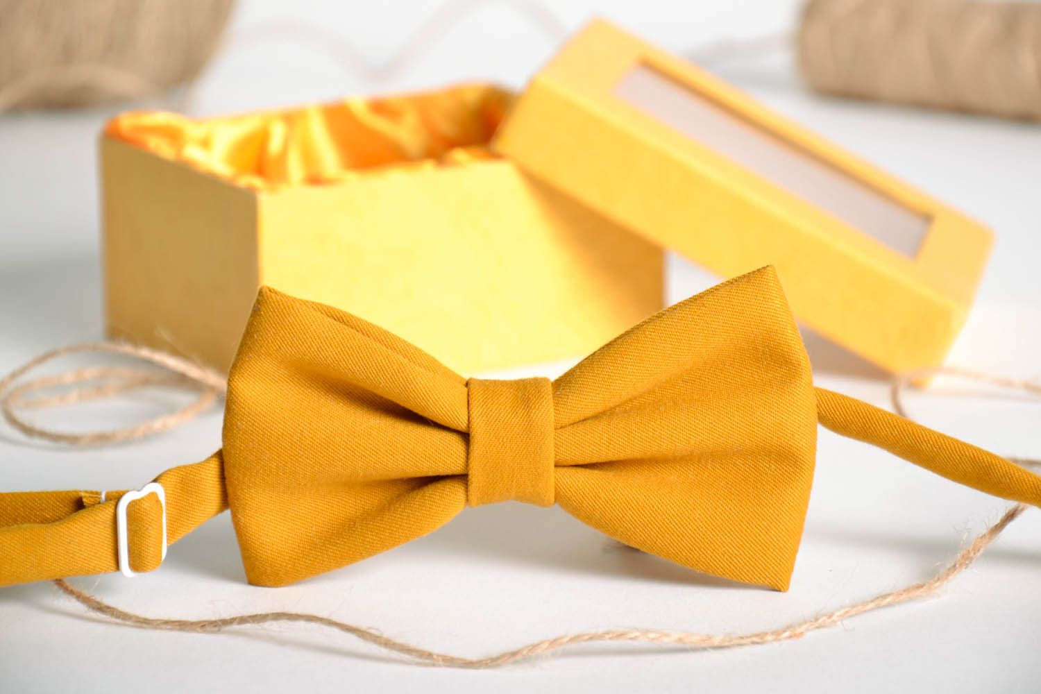 Mustard bow tie photo 1