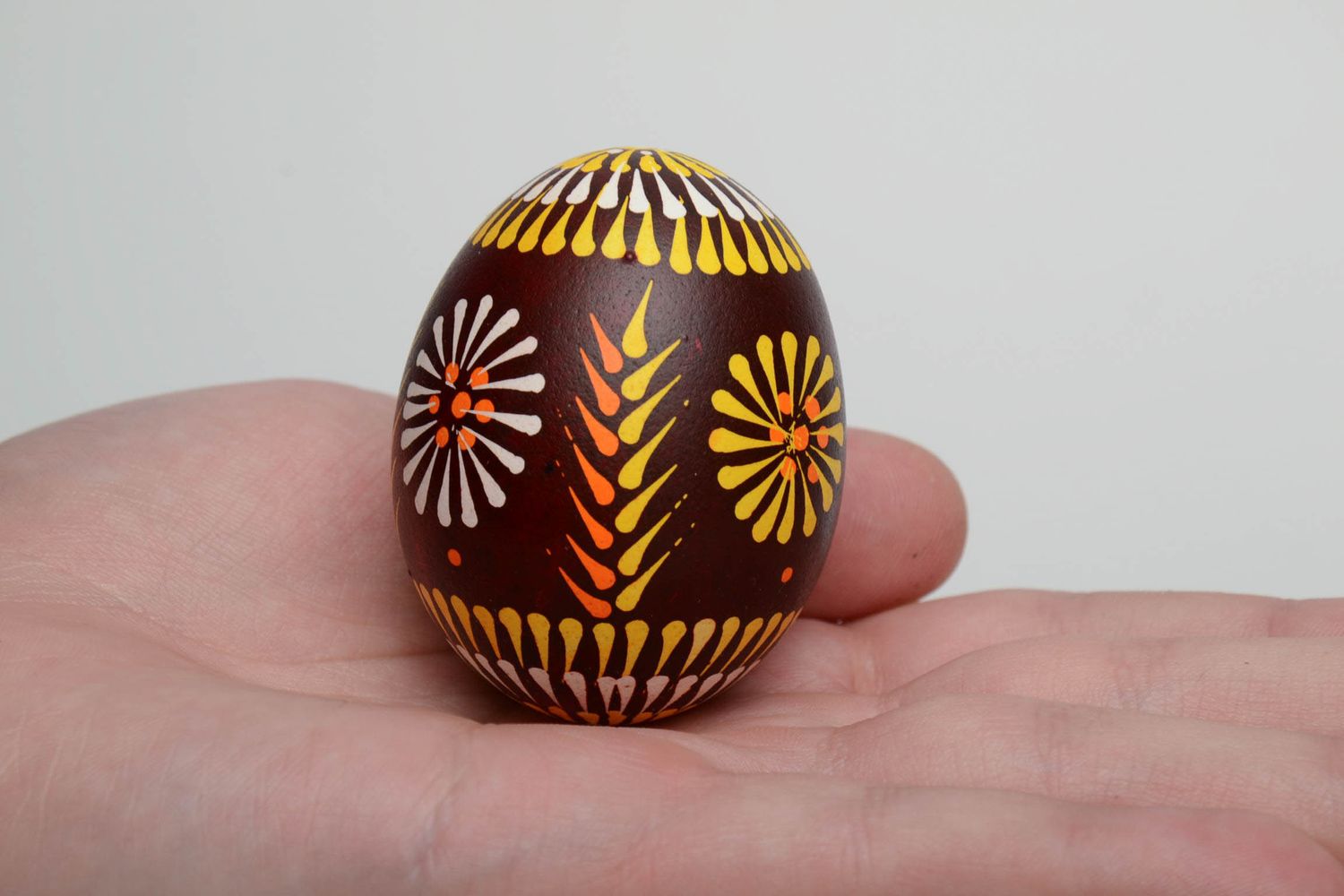 Handmade painted egg in Lemkiv style photo 5