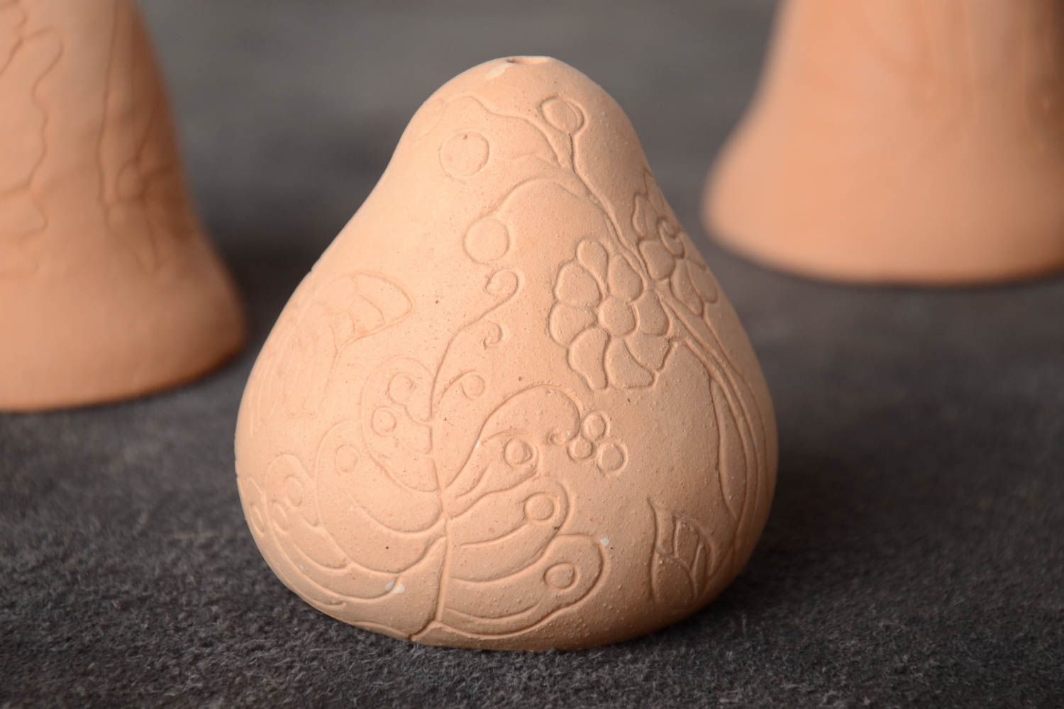 Handmade Glöckchen aus Ton für Selbstbemalen schön aus Keramik Werkstück foto 1