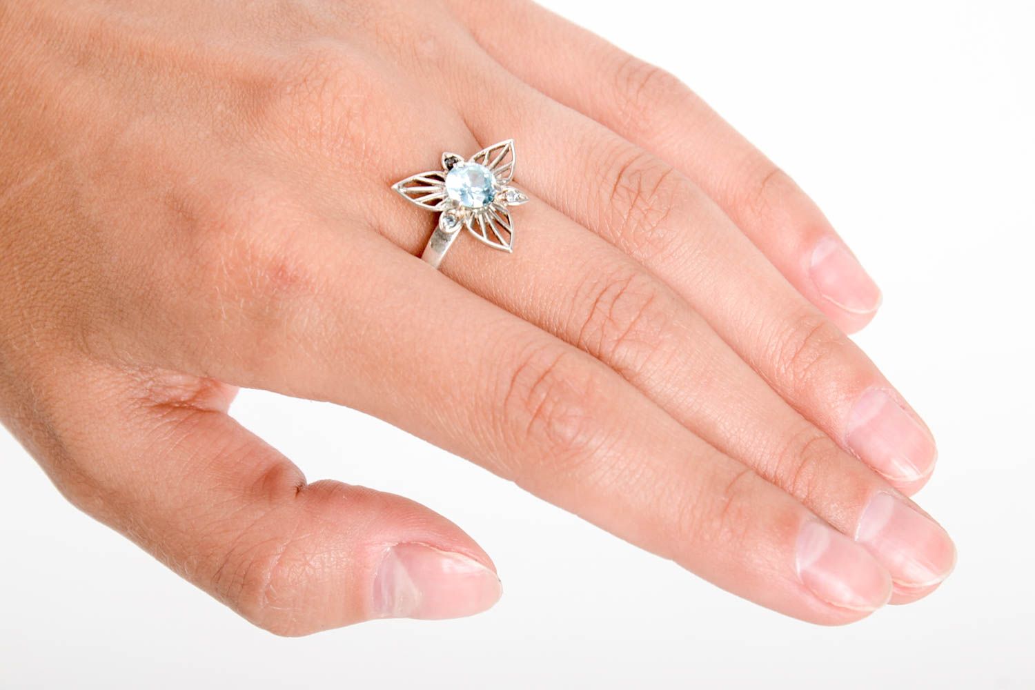 Украшение ручной работы кольцо из серебра женское кольцо ювелирная бижутерия  фото 1