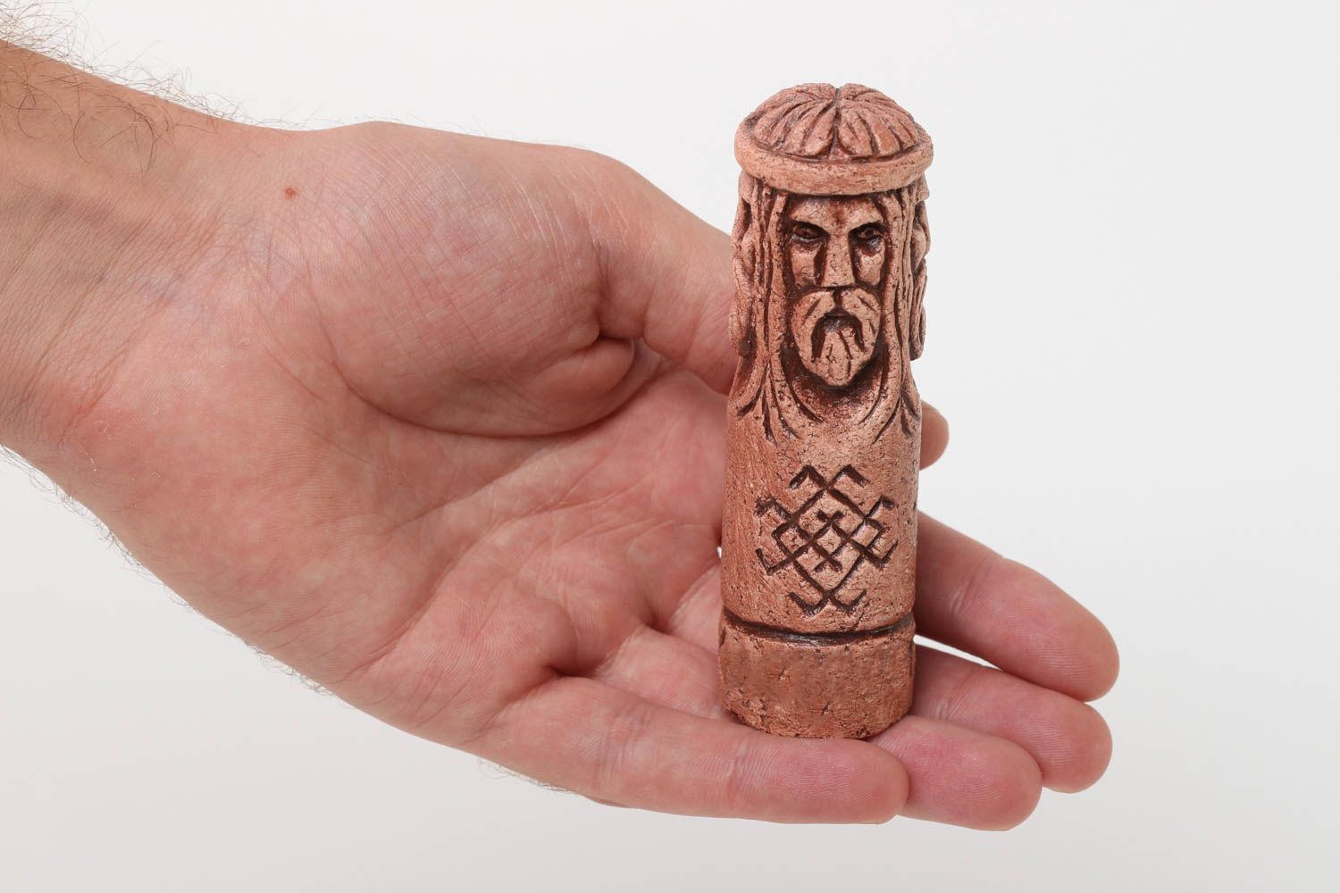 Figura de arcilla decoración de hogar artesanal amuleto de casa eslavo foto 4