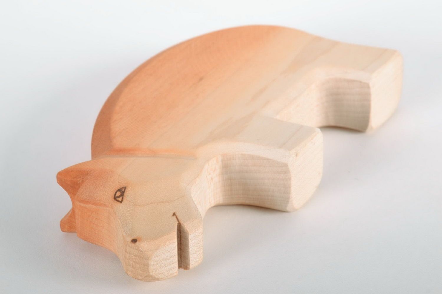 Figurine en bois hippopotame faite main  photo 1