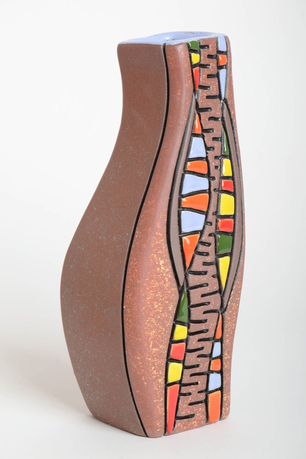 Сувенир ручной работы ваза для цветов декоративная ваза предмет интерьера фото 2