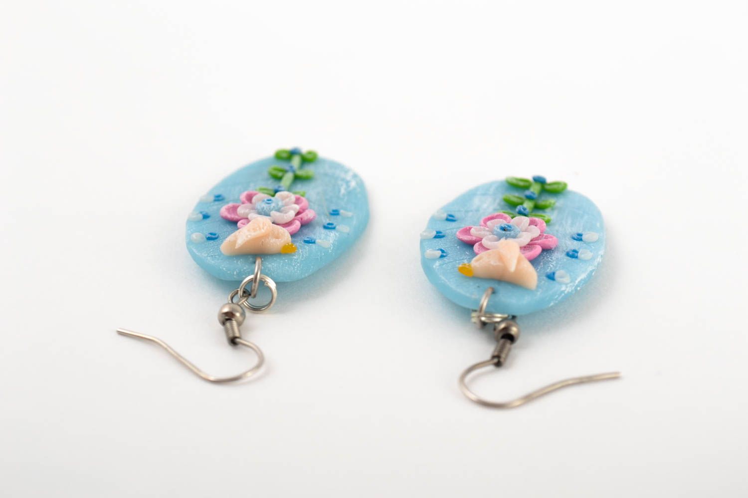 Handmade dangle earrings plastic earrings polymer clay ideas fashion tips photo 4