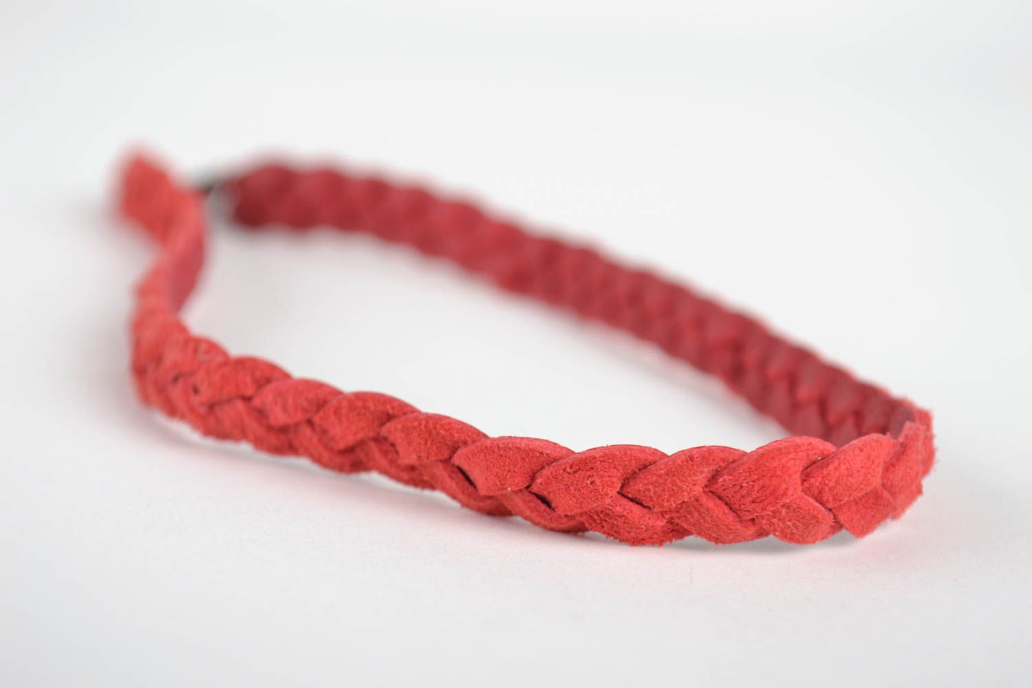 Handmade Leder Collier Modeschmuck Halskette Geschenk für Frauen rot eng foto 3