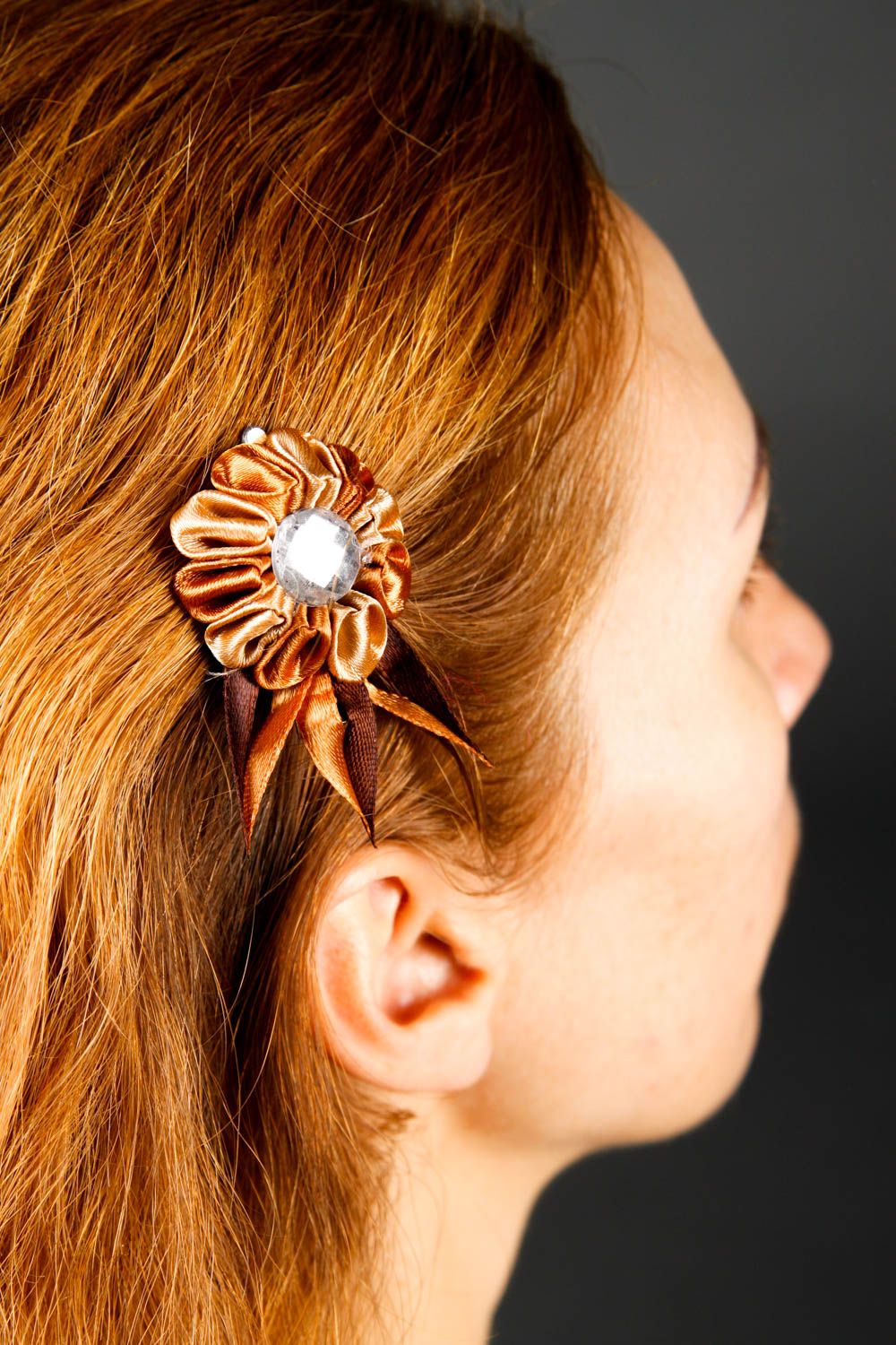 Pince à cheveux fleur fait main Accessoires coiffure Cadeau femme Bijoux cheveux photo 2