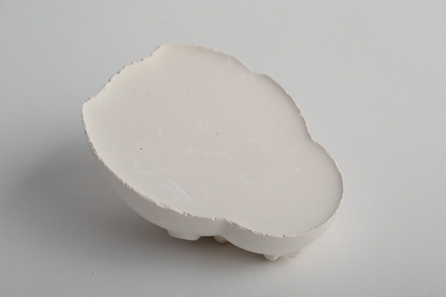 Figurine en plâtre à peindre ébauche en relief Coccinelle faite main blanche photo 4