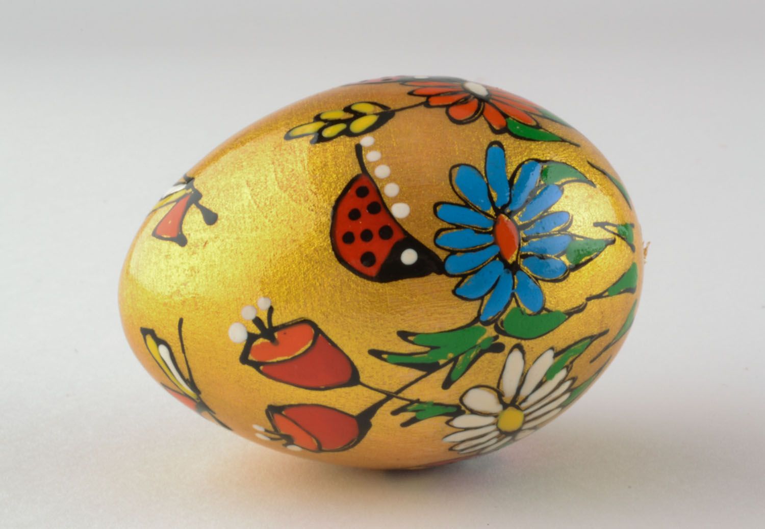 Decorative fir wooden egg photo 2
