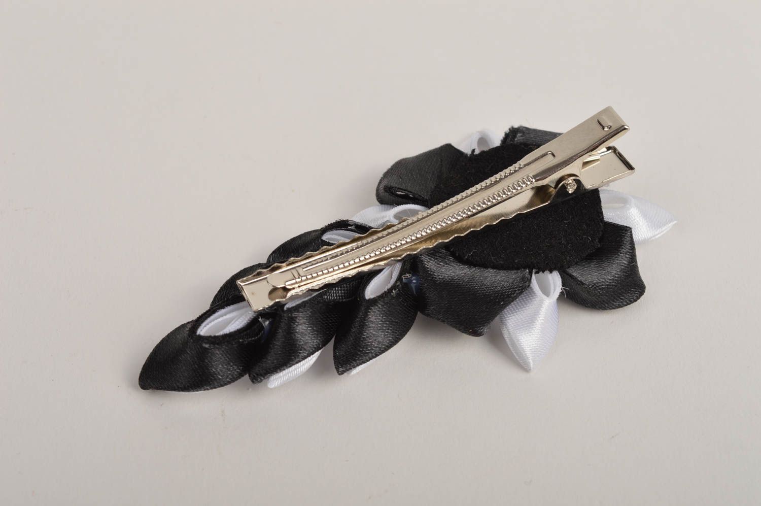 Stylish handmade hair clip textile barrette designer hair accessories gift ideas photo 4