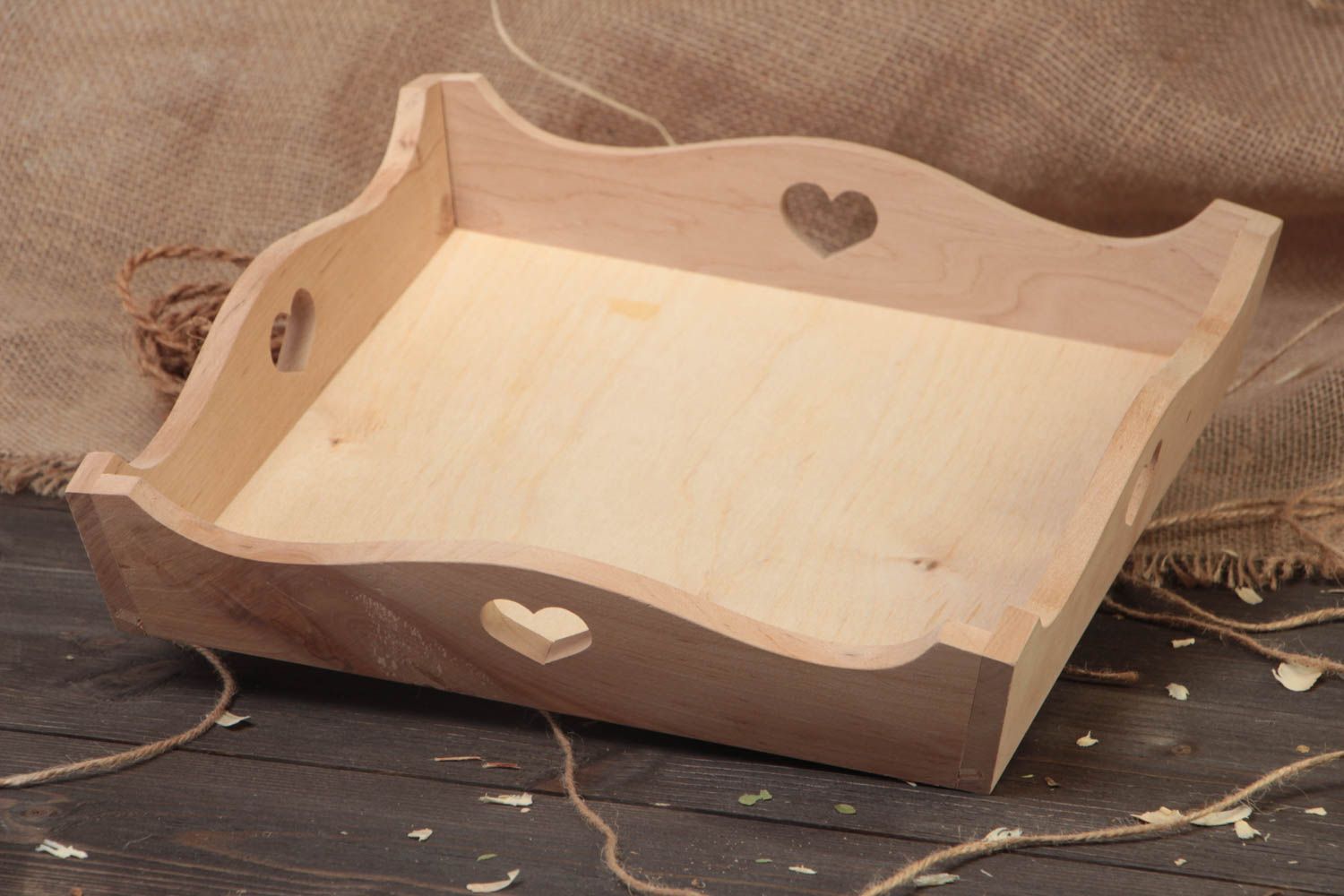 Holz Tablett Rohling zum Bemalen Decoupage Servierplatte handgemacht schön foto 1