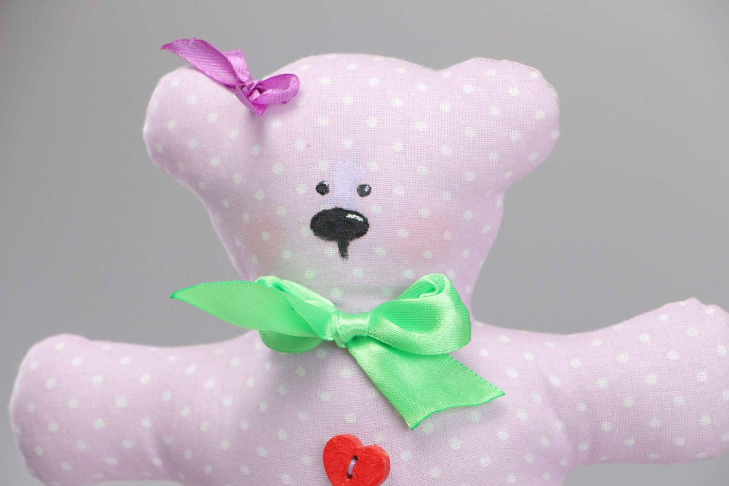 Children's handmade fabric soft toy Bear photo 2