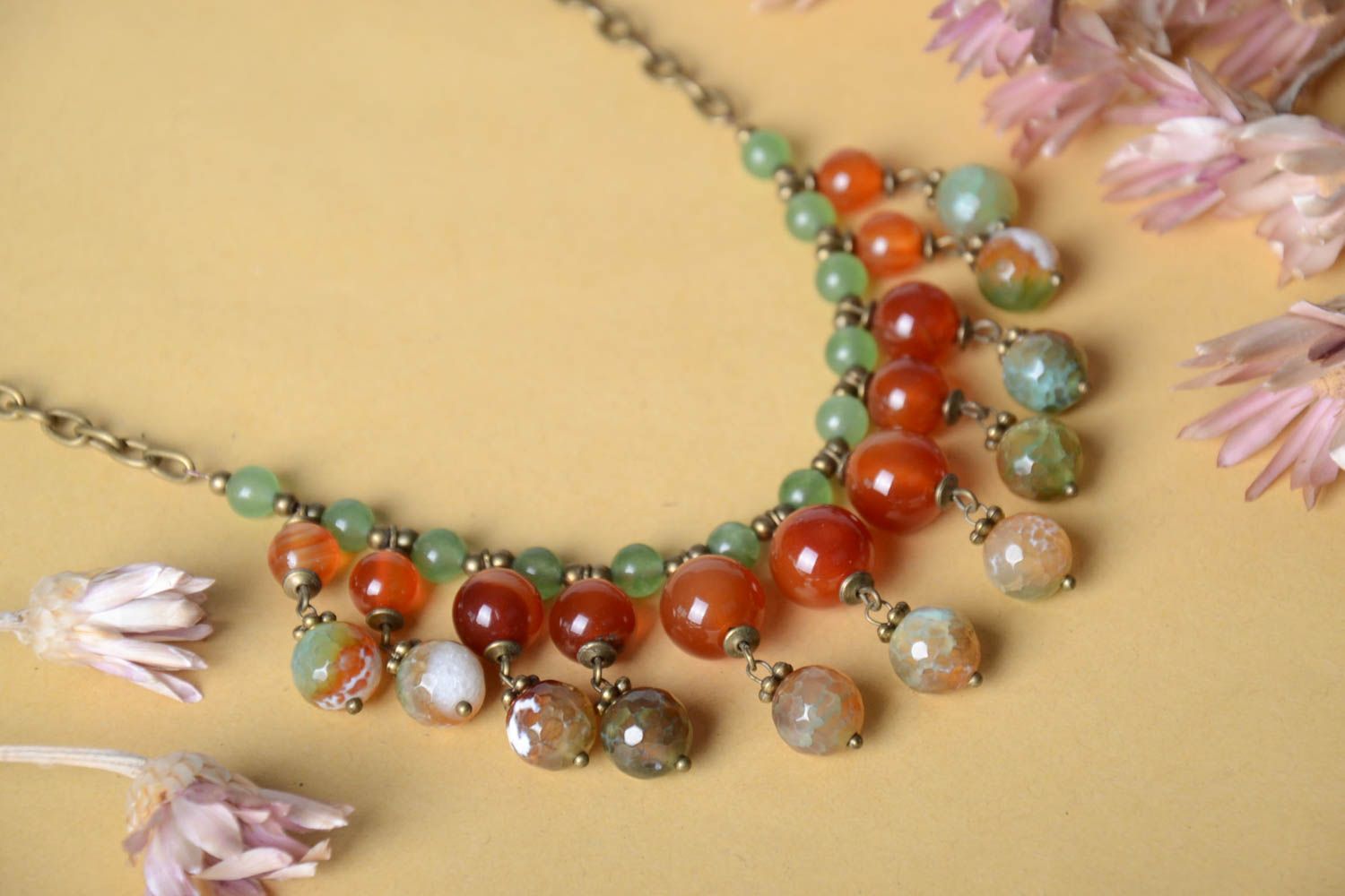 Handmade designer cute necklace elegant necklace natural stone jewelry photo 1