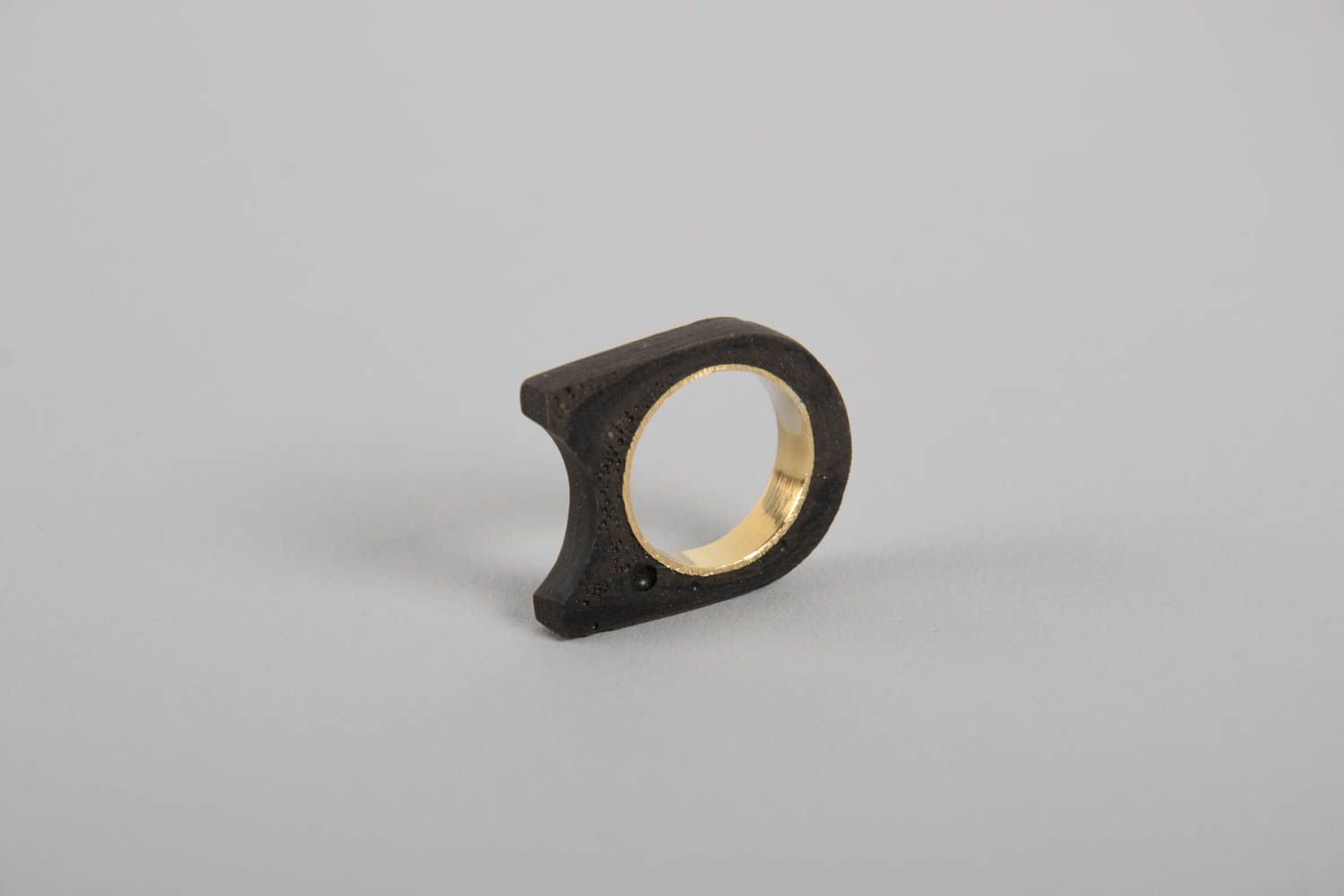 Handmade Schmuck ausgefallener Ring Schmuck aus Beton Accessoire für Frauen  foto 4