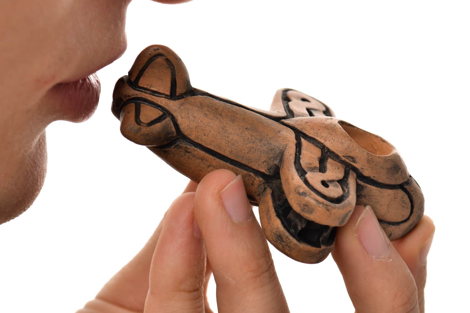 Handmade tobacco pipe plane smoking pipe gift for man handmade clay smoking pipe photo 1