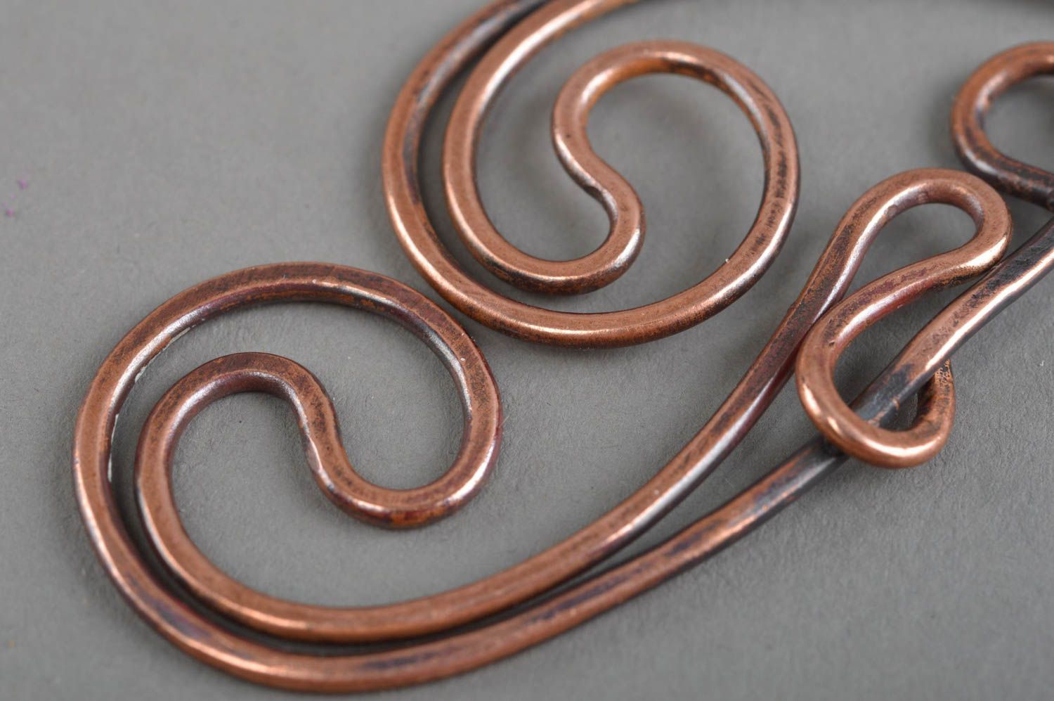 Handmade Ohrringe aus Kupfer ungewöhnlich nach Designer Skizze originell  foto 5