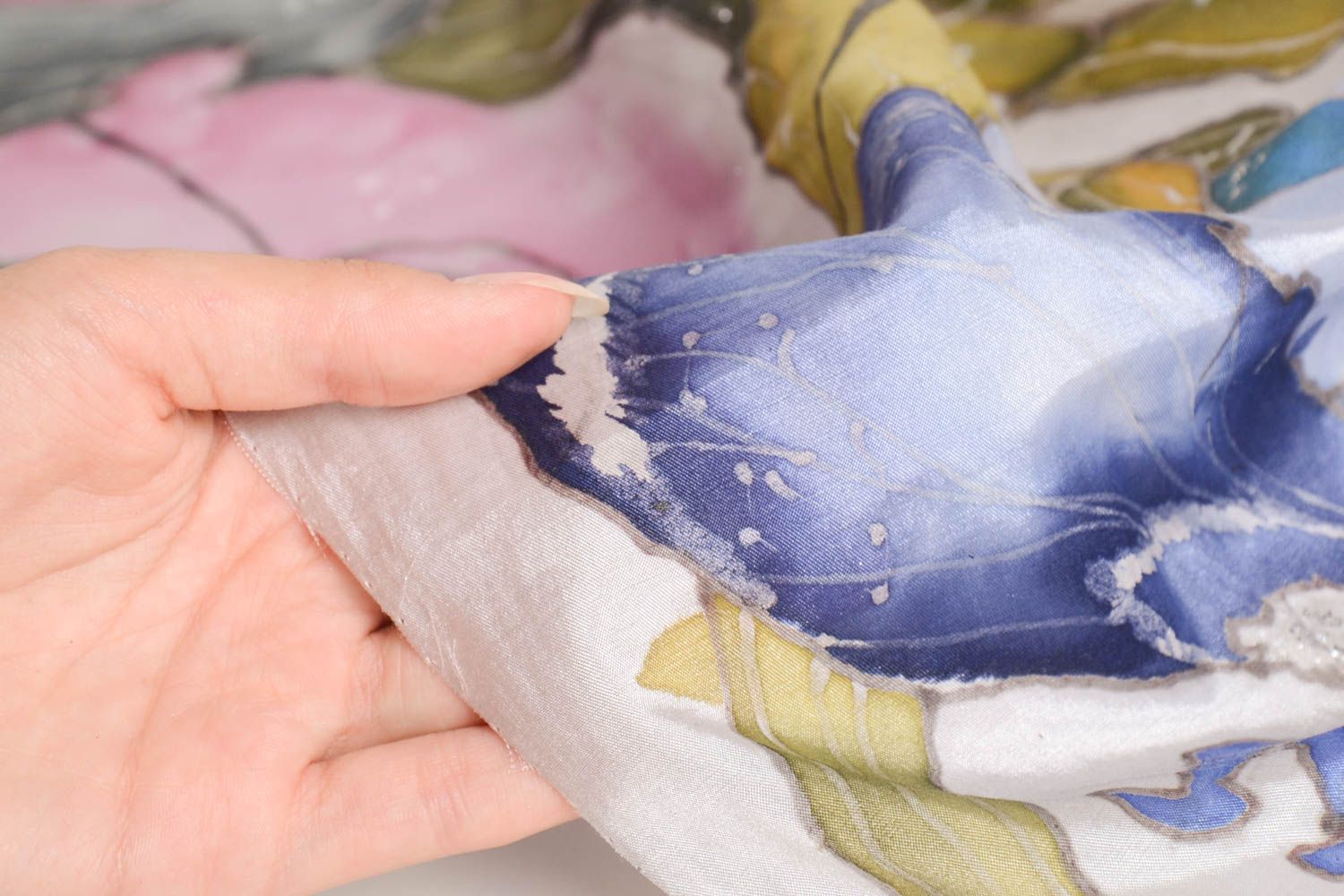 Pañuelo de seda natural artesanal accesorio para mujeres regalo original foto 5