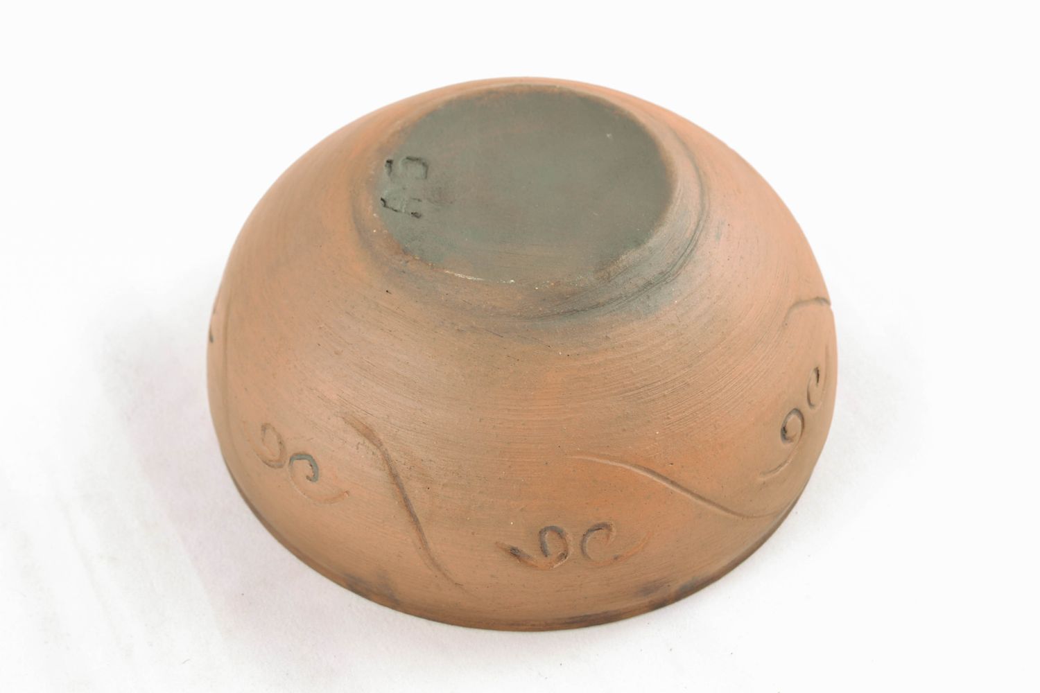 Ornamented clay bowl kilned with milk 0,6 l photo 4