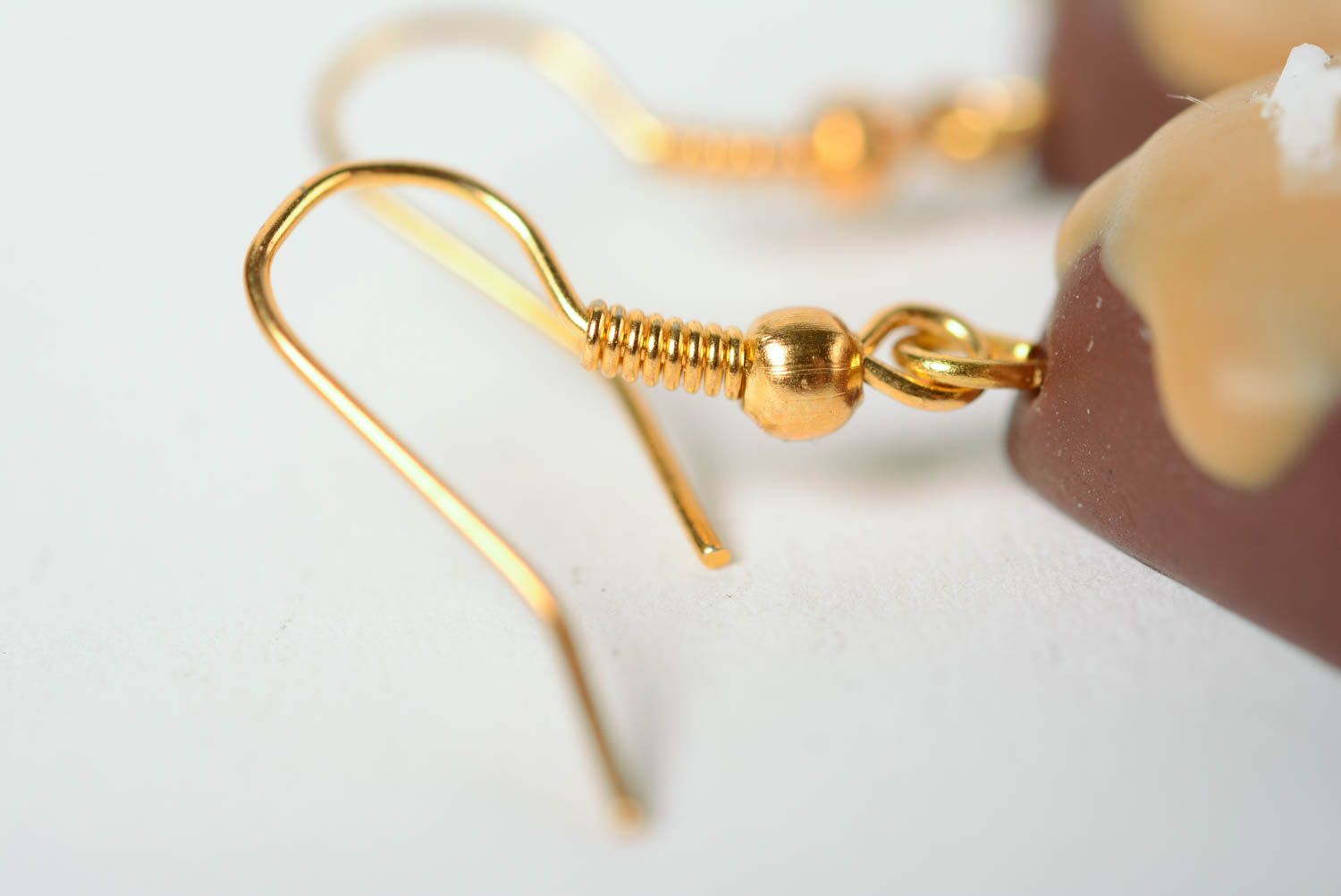 Künstlerische Gebäck Ohrringe aus Polymerton schön süß für Mädchen Handarbeit foto 5