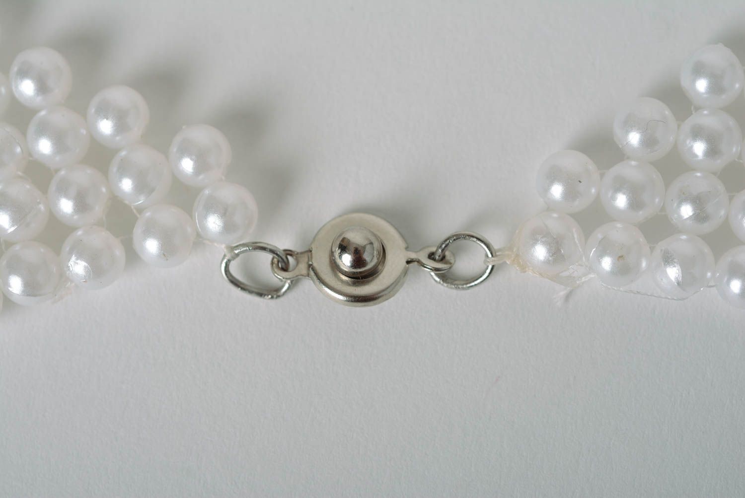 Damen Collier handmade Modeschmuck Halskette Perlen Kette Accessoires für Frauen foto 4