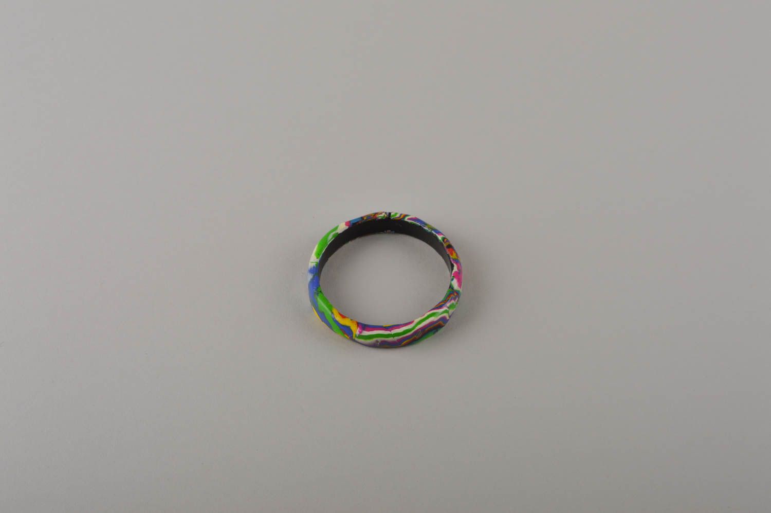 Handmade stylish bracelet designer wrist bracelet jewelry made of clay photo 5