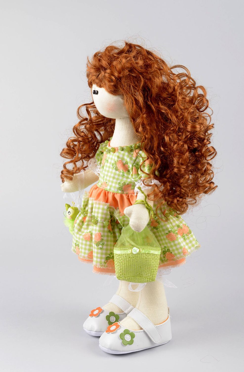 Кукла ручной работы кукла для малышей текстильная кукла из ткани красивая фото 3