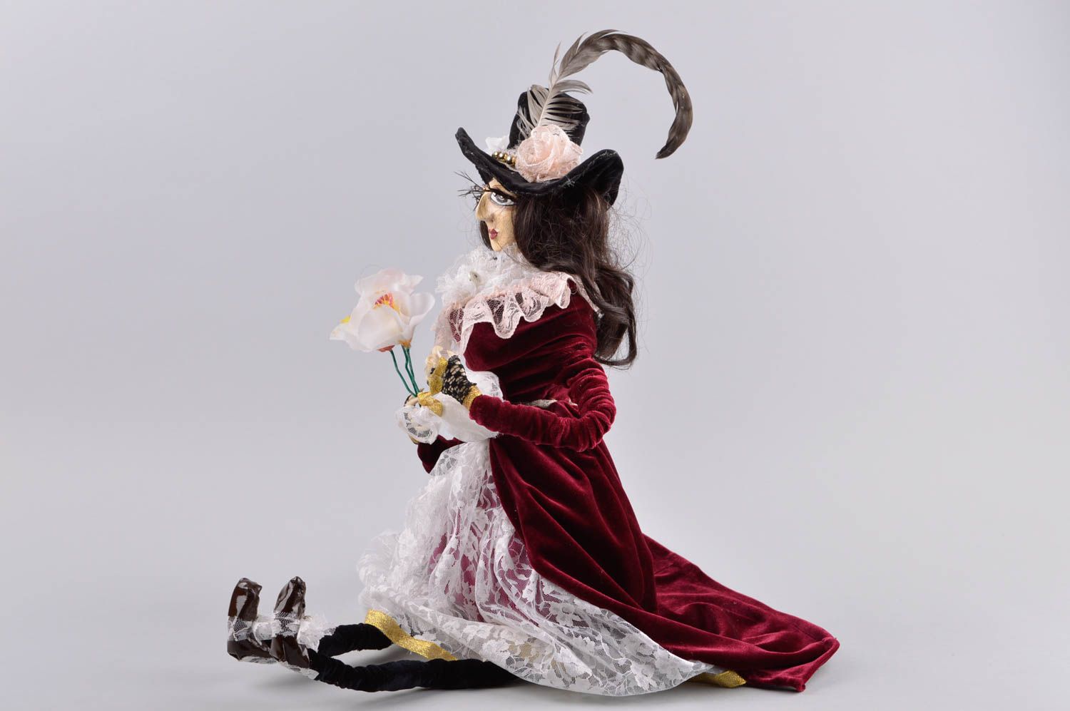 Кукла ручной работы авторская кукла интерьерная керамическая кукла Камелия фото 5