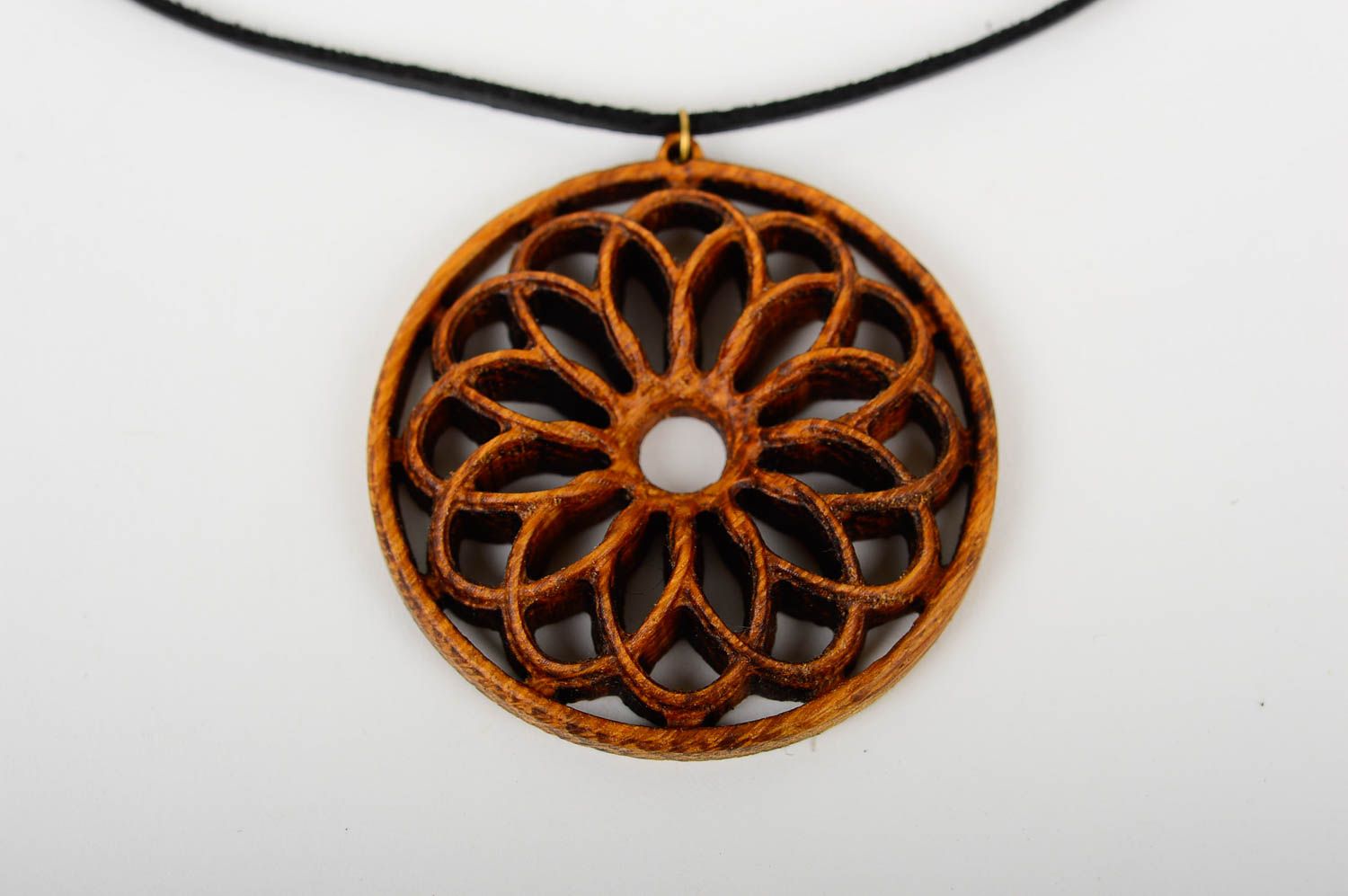Handmade pendant unusual accessory gift ideas wooden pendant for women photo 3