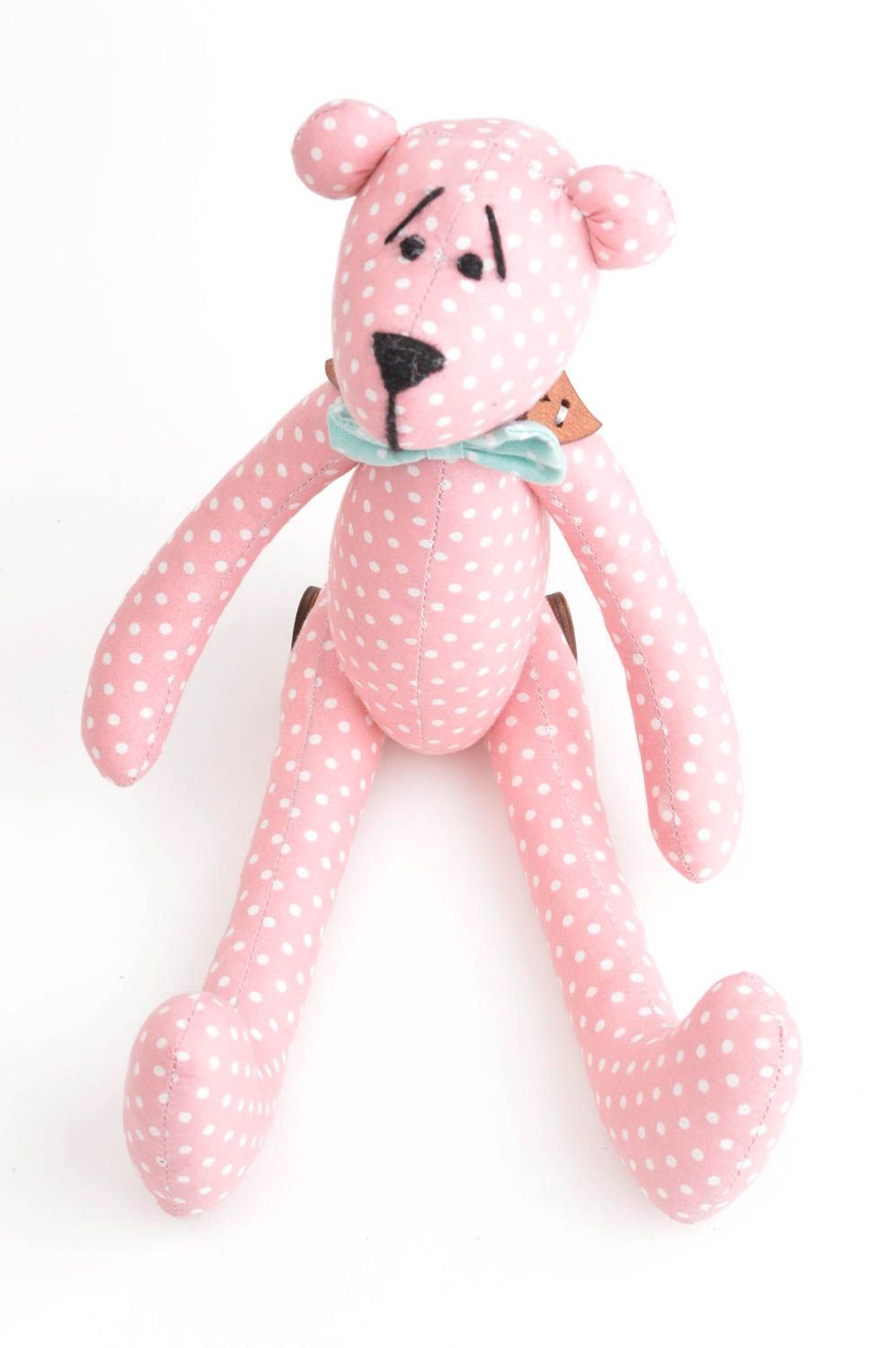 Игрушка ручной работы игрушка мишка розовый красивый интересный подарок фото 4