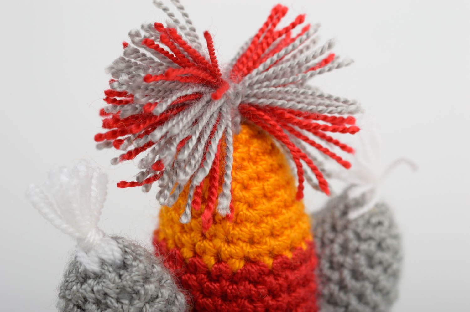 Jouet hibou Peluche faite main Déco maison tricoté au crochet pour enfant photo 3