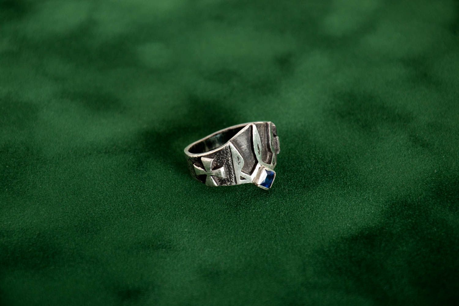 Handmade ring for men designer silver ring unusual gift for men gift ideas photo 1