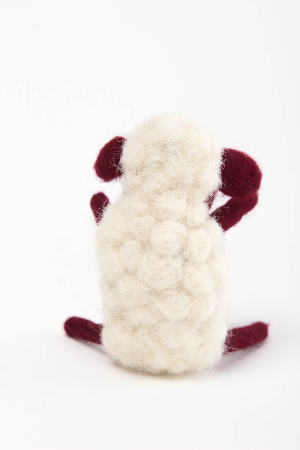 Handmade Spielzeug Schaf Kuschel Tier Designer Geschenk klein aus Wolle foto 4
