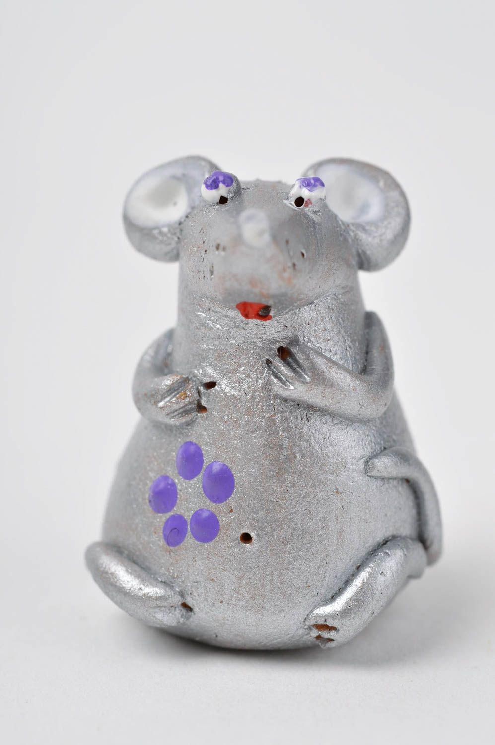 Handmade business card holder ceramic mouse accessory stylish ceramic gift photo 2