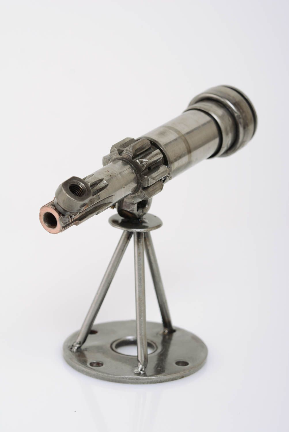 Металлическая статуэтка ручной работы в виде телескопа оригинальная красивая фото 3