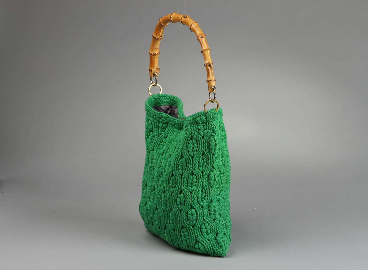 Gehäkelte Tasche aus Baumwolle foto 2
