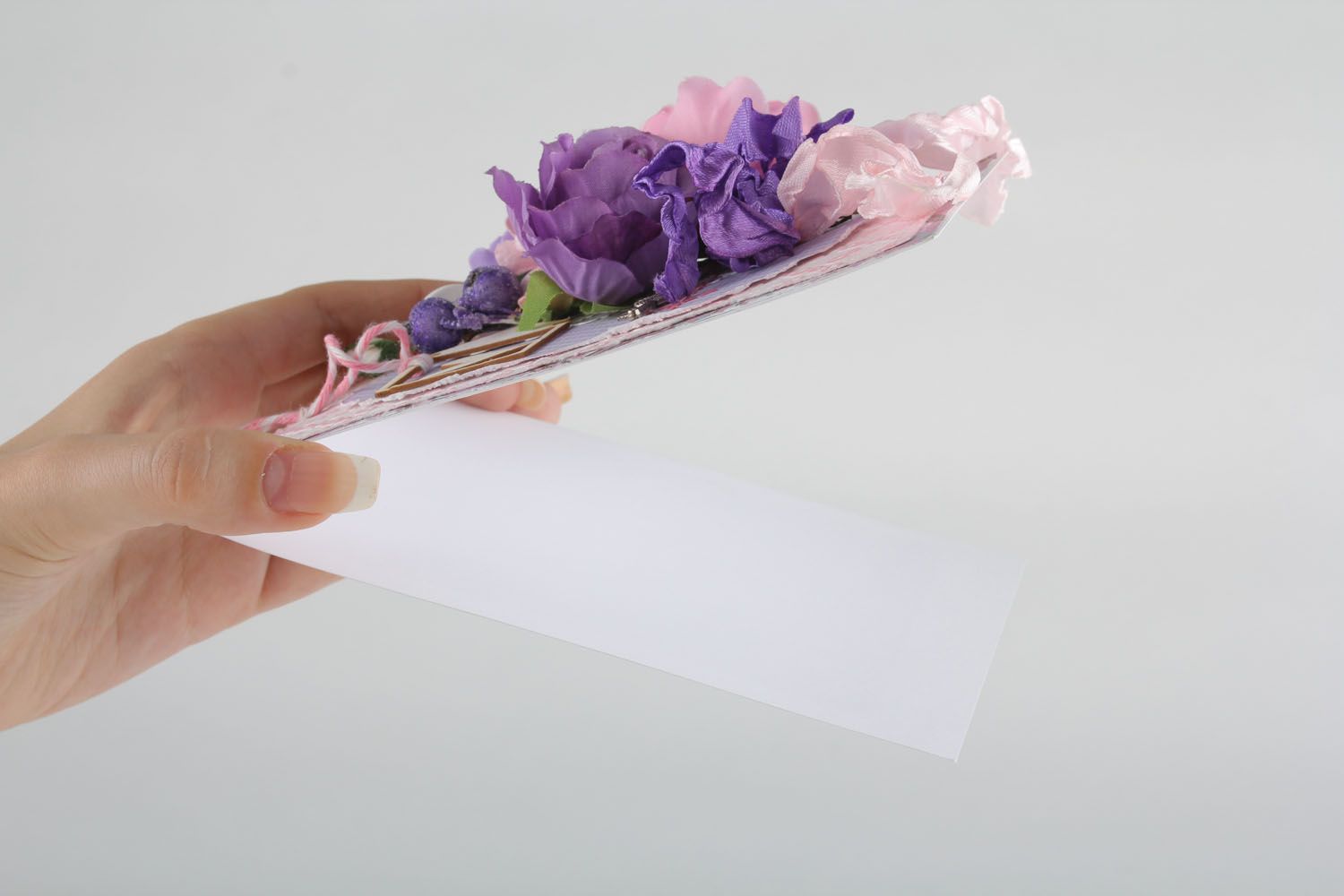 Cartão de felicitações com flores  foto 4