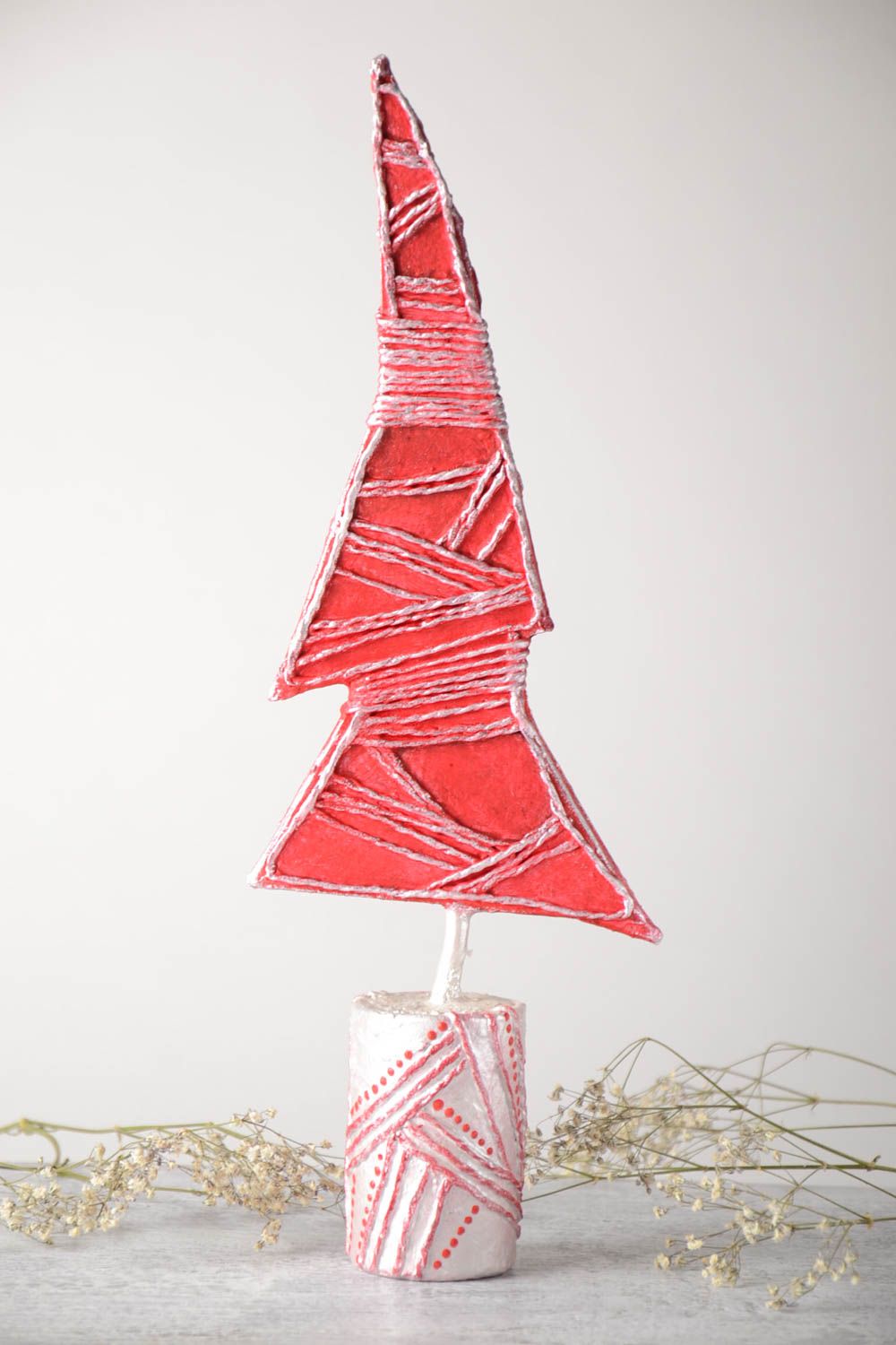 Sapin artificiel fait main Arbre décoratif papier mâché Déco maison Noël photo 1