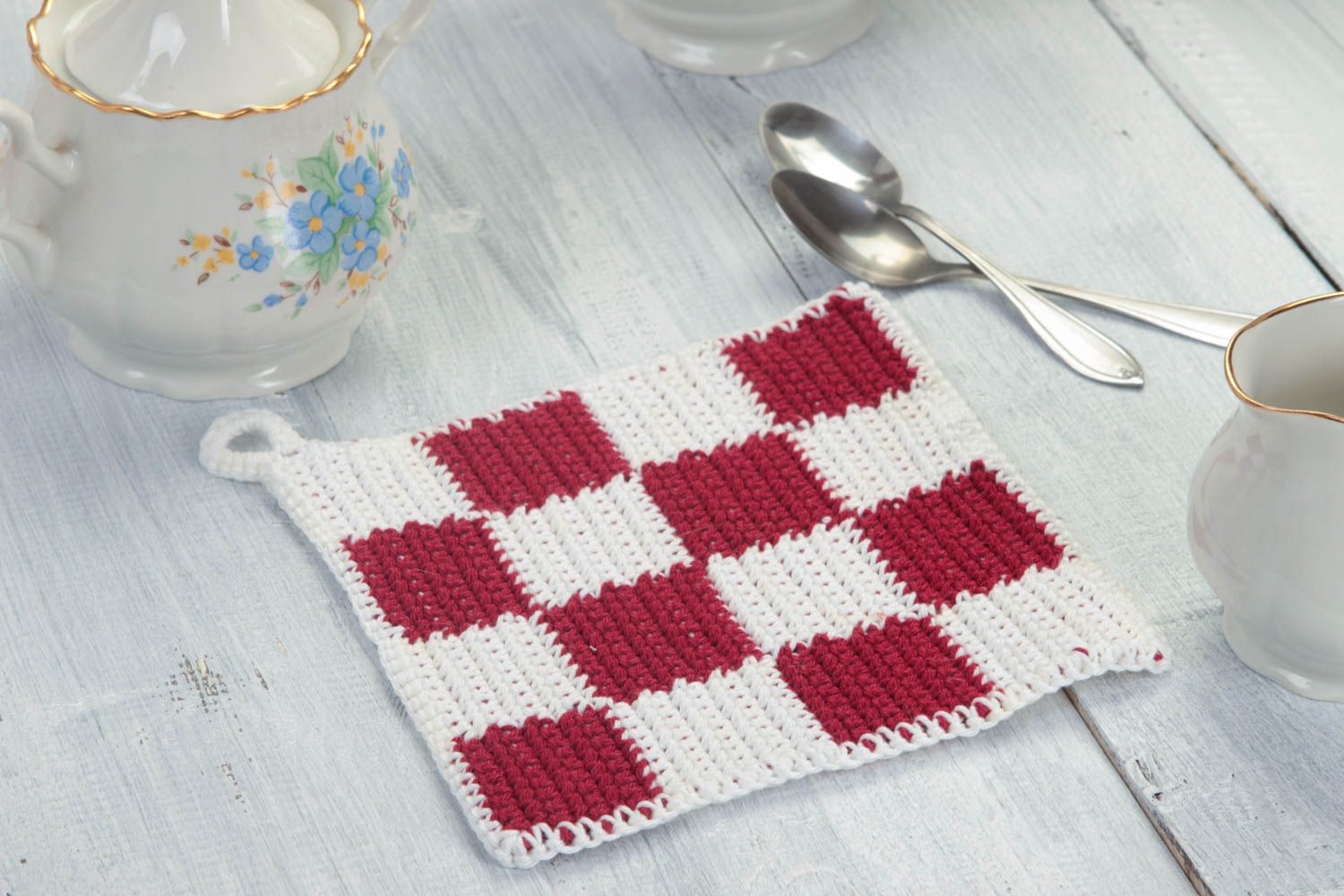 Manique originale fait main Ustensile de cuisine tricotée crochet Déco cuisine photo 1