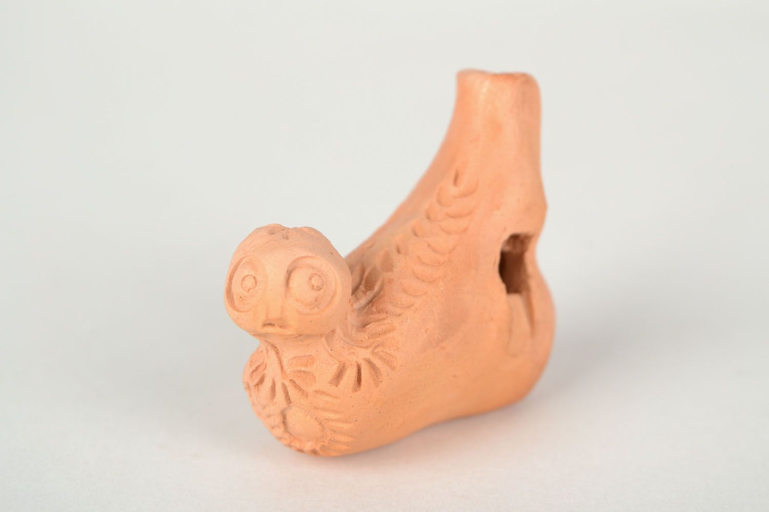 Apito de argila brinquedo de cerâmica artesanal Fasan foto 3