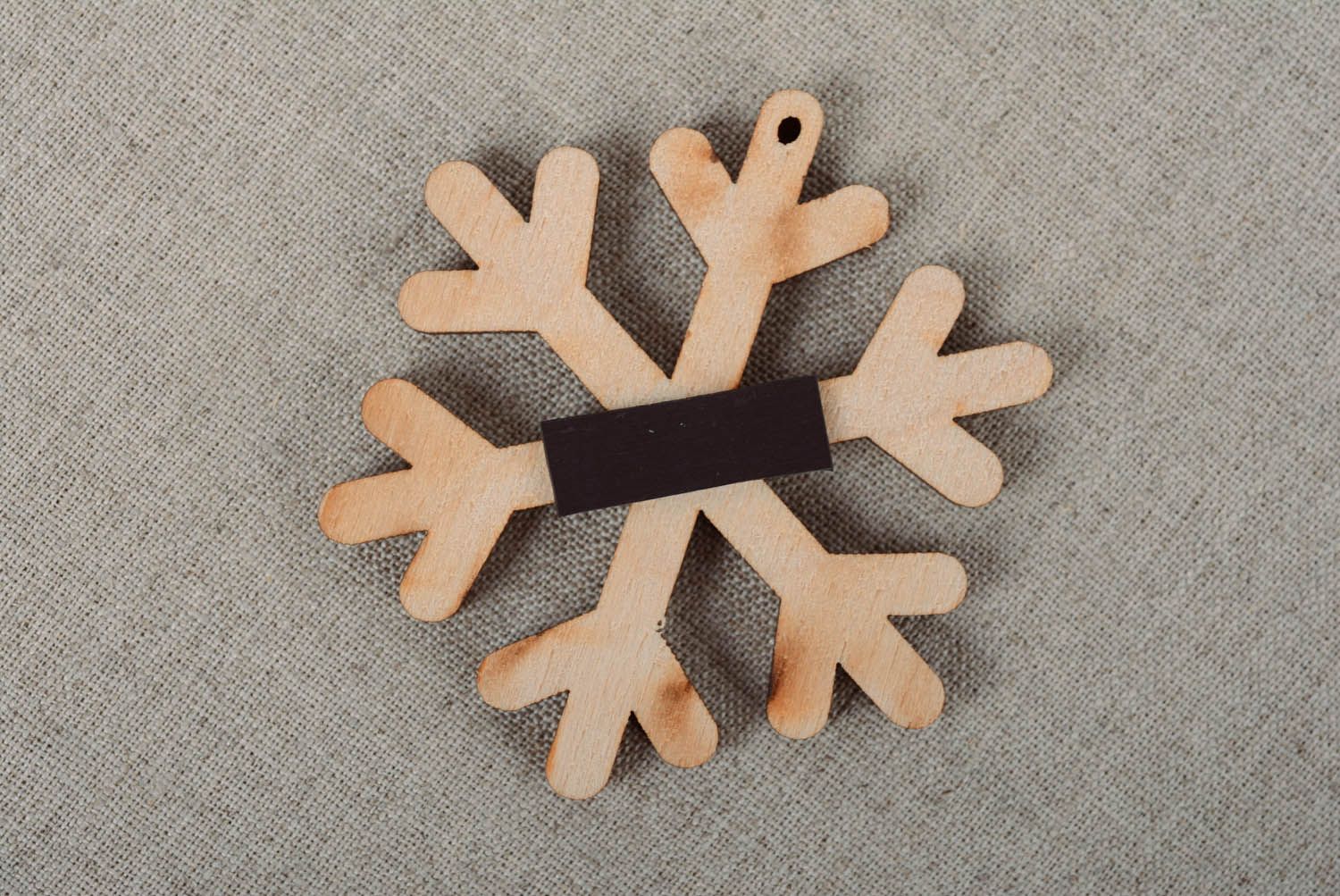 Holz Magnet für Bemalen Schneeflocke foto 2