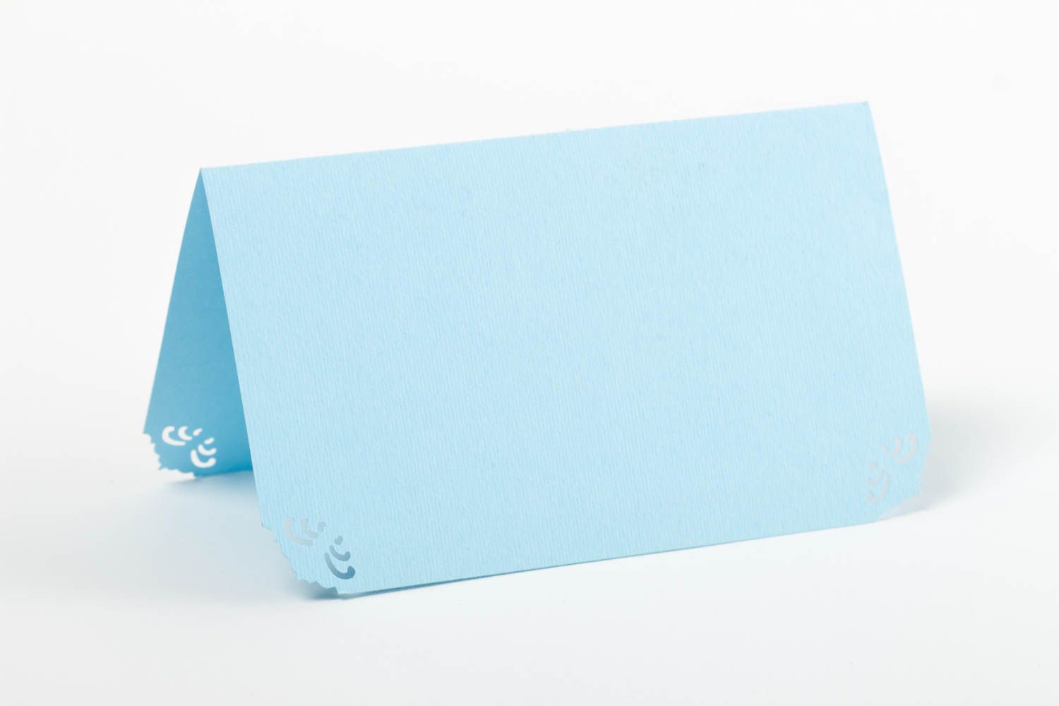 Carte de voeux scrapbooking faite main en papier bleue pingouin Petit cadeau photo 4