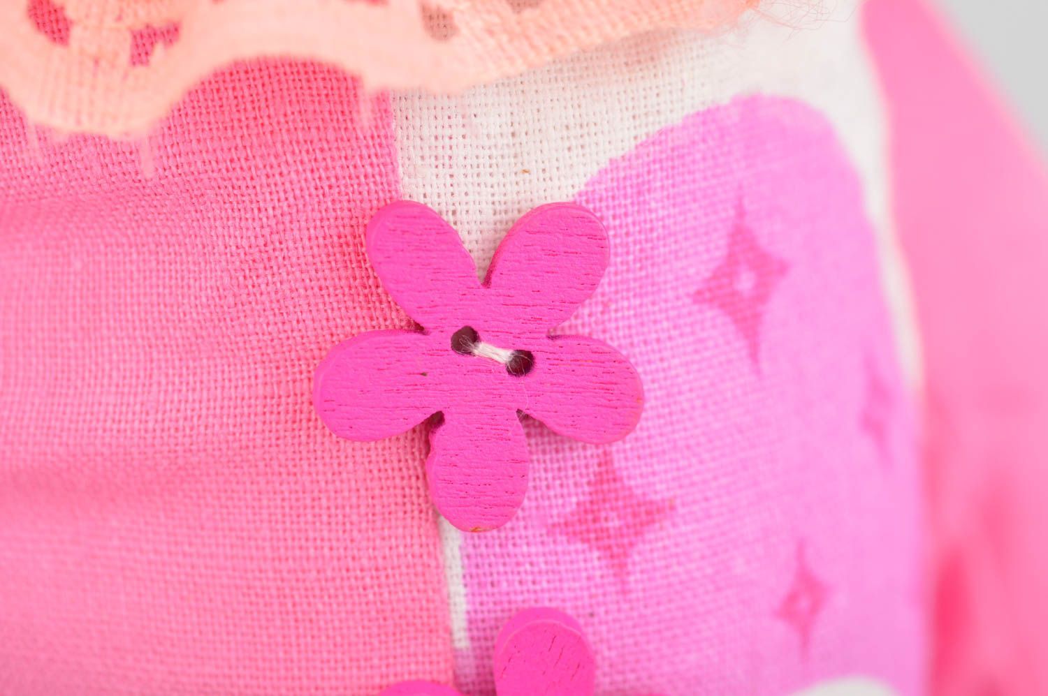 Kuscheltier Bär handmade rosa weiches Kuscheltier Geschenk für Kind künstlerisch foto 6