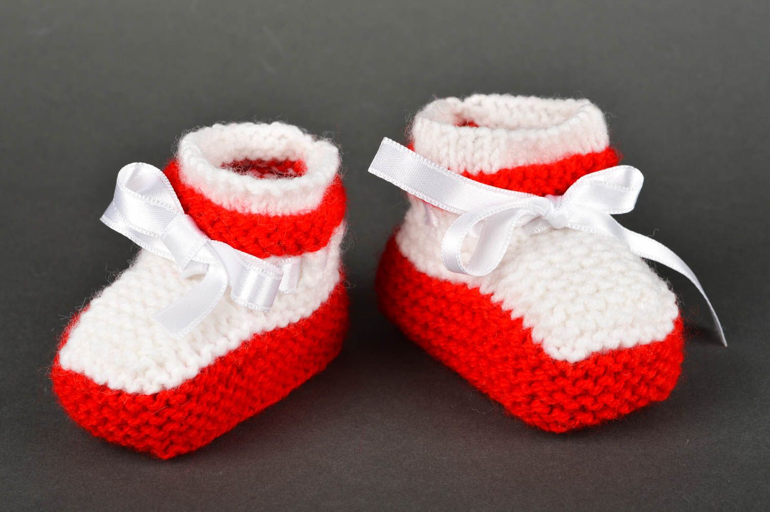 Handgefertigte Schuhe Öko Schuhe Kinder rot und weiß Geschenk für Kleinkinder foto 4
