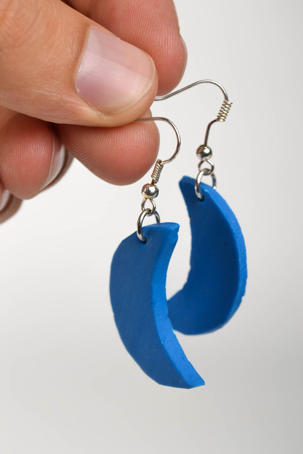 Handmade blue cute earrings designer stylish earrings elegant jewelry photo 5